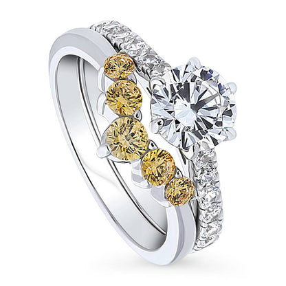 5-Stone Solitaire 1.25ct CZ Ring Set in Sterling Silver
