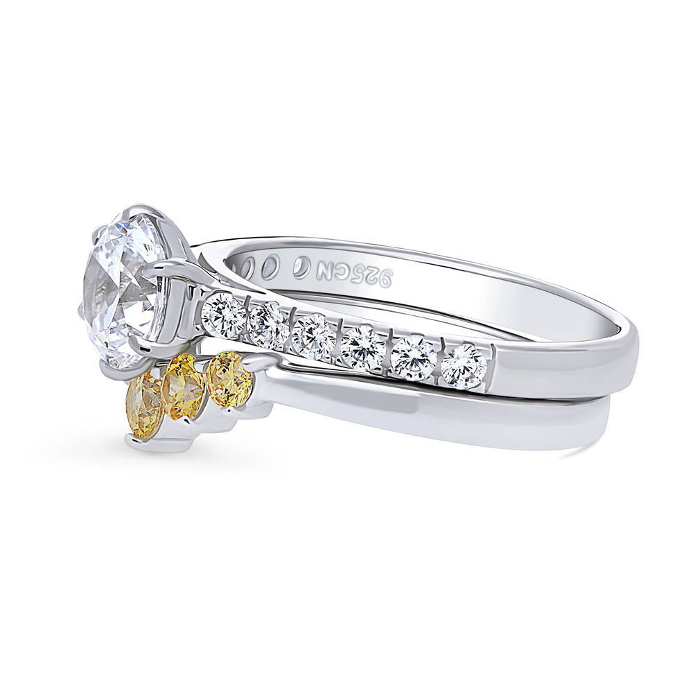 Angle view of 5-Stone Solitaire 1.25ct CZ Ring Set in Sterling Silver, 5 of 20
