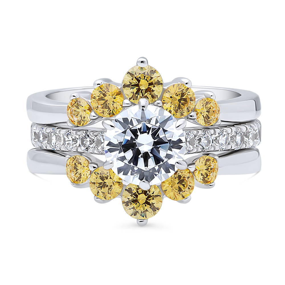 5-Stone Solitaire 1.25ct CZ Ring Set in Sterling Silver, 1 of 20