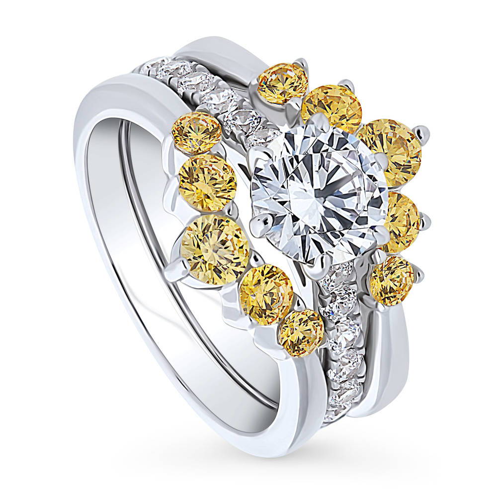 Front view of 5-Stone Solitaire 1.25ct CZ Ring Set in Sterling Silver, 4 of 20