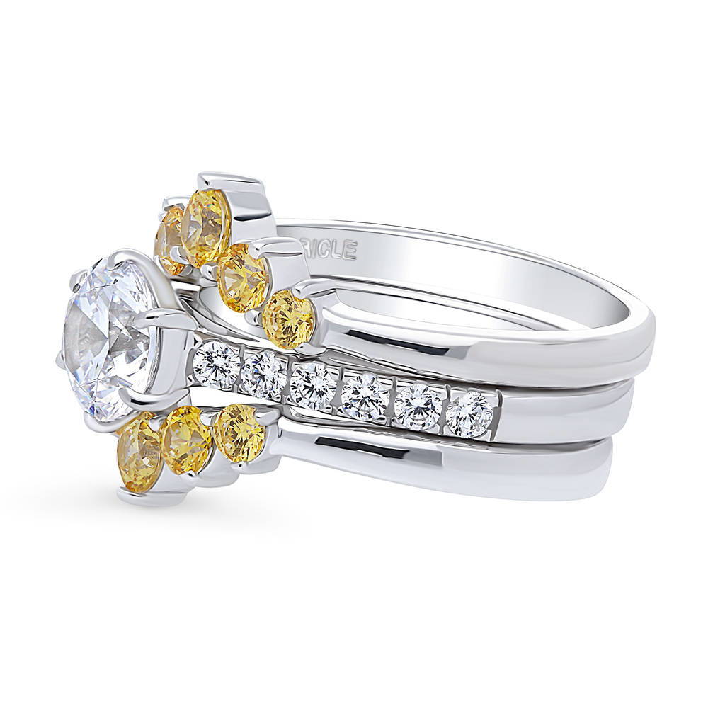 Angle view of 5-Stone Solitaire 1.25ct CZ Ring Set in Sterling Silver, 5 of 20