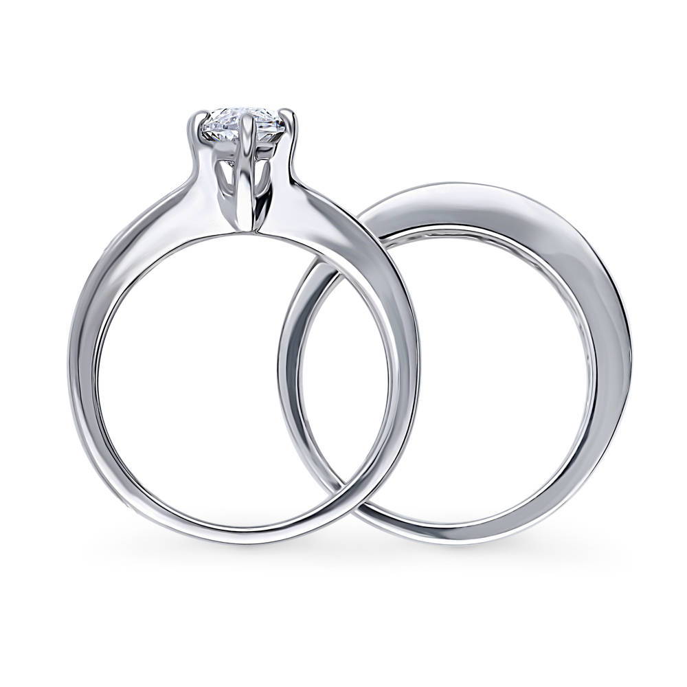 Alternate view of Solitaire 1.6ct Marquise CZ Statement Ring Set in Sterling Silver, 7 of 18