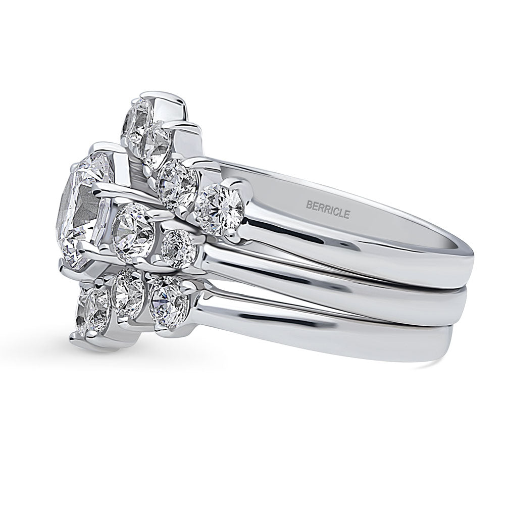 5-Stone CZ Stackable Ring Set in Sterling Silver