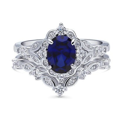 Halo Art Deco Chevron V Shaped CZ Ring Set in Sterling Silver