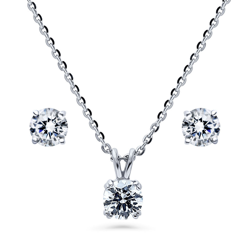 Solitaire 0.8ct/1.6ct CZ Set in Sterling Silver, 1 of 13